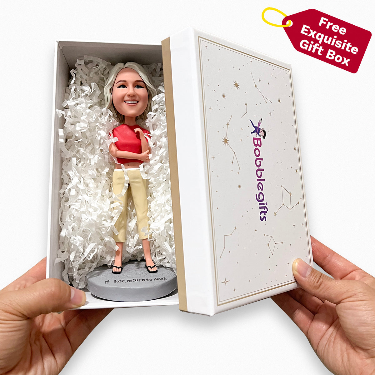 Personalized Custom Female Bobbleheads with Heart