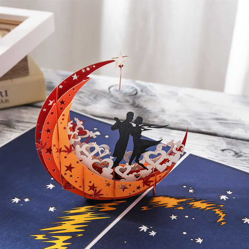 Moon Boat Pop-up Greeting Card