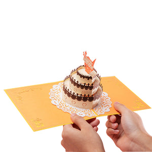 Happy Birthday Cake Pop-up Greeting Card