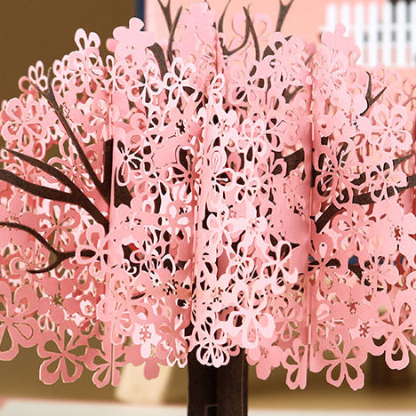 Romantic Couple Under Cherry Tree 3D Pop Up Greeting Card