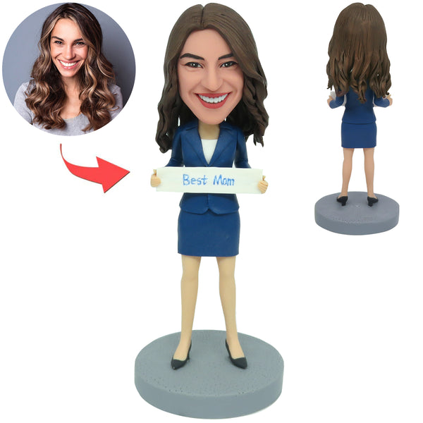 Superwoman Business Mom Bobblehead - Gift For Her main image 0