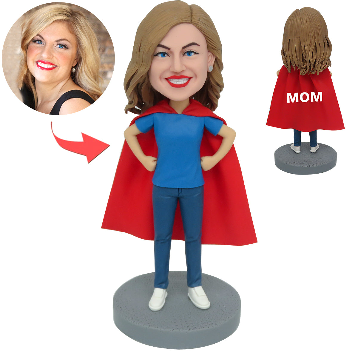 Mother's Day Gift Custom Super Mom Bobblehead