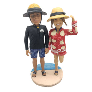 Vacation Couple Bobblehead Doll
