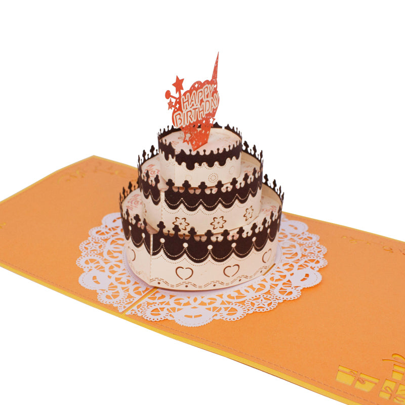 Happy Birthday Cake Pop-up Greeting Card