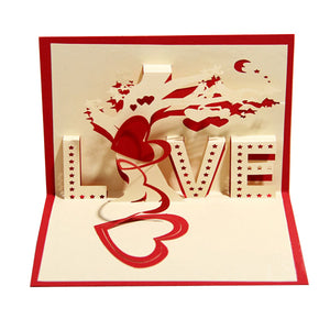 Love Tree 3D Pop Up Greeting Card