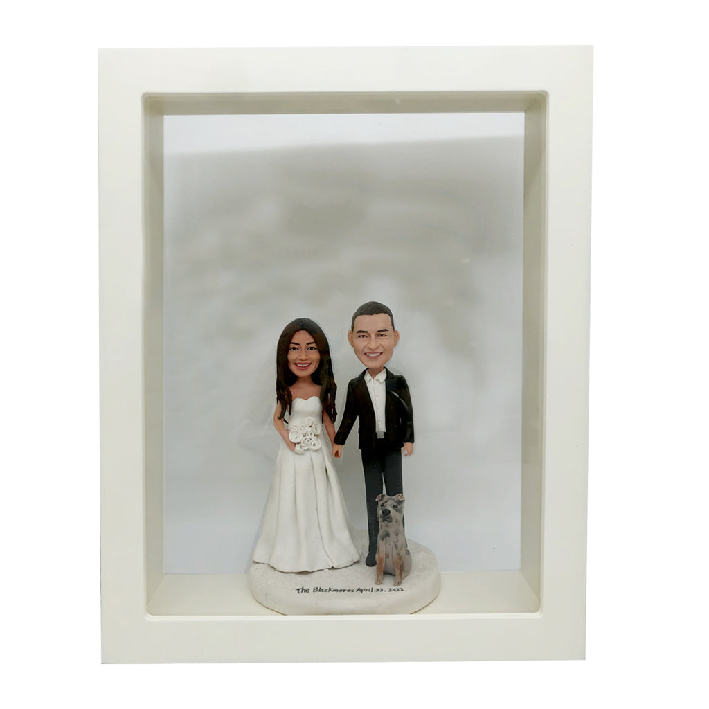 Wedding Couple Bobblehead Photo Frame