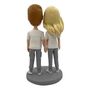 Heart Couple Bobblehead Craft